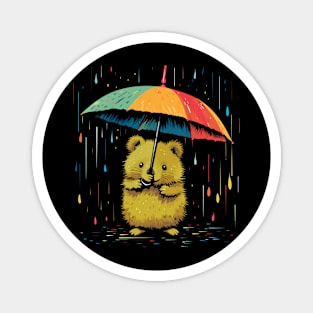 Quokka Rainy Day With Umbrella Magnet